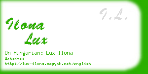 ilona lux business card